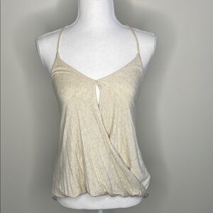 Silence + Noise Bubble Front & Wrap Cream Women's Top